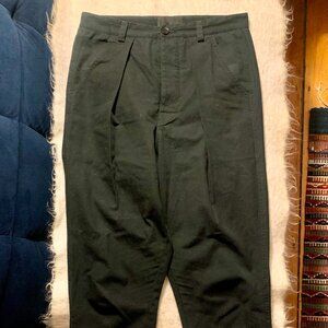 R Swiader Size Black Pleated Trousers